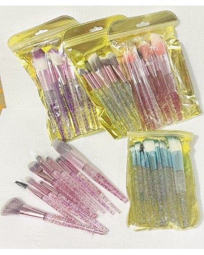 JUEGO BROCHAS ESCARCHADA 10PCS