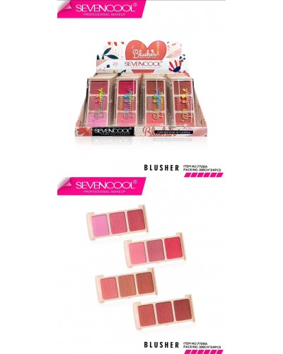 RUBOR BLUSHER SEVEN COOL 7728A x24 /CAJA