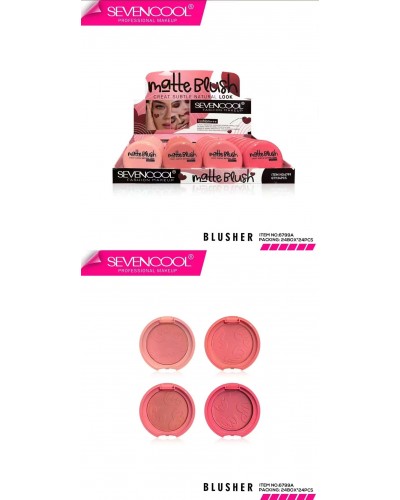 RUBOR MATTE BLUSH  SEVEN COOL 6799A x24 /CAJA