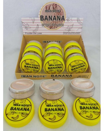 POLVO SUELTO BANANA  IMAN NOTE  S001-7  x12 /CAJA