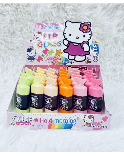 TINTA LIP GLOSS CUTE HELLO KITTY HOID MORNING HL5570 x24 /CAJA