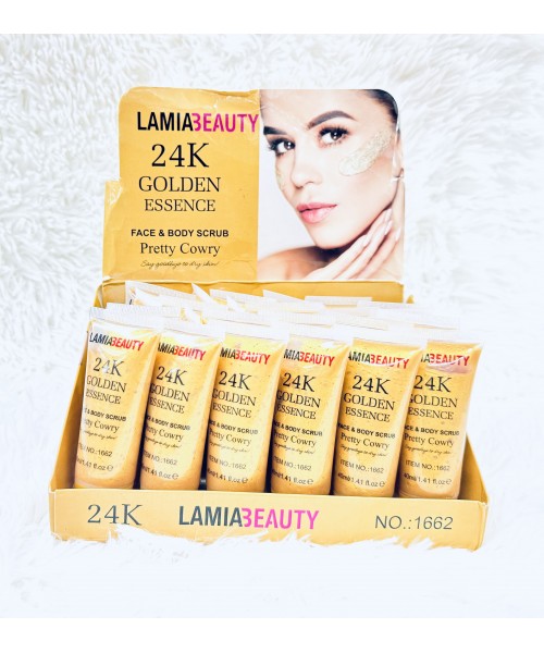EXFOLIANTE FACIAL 24K LAMIA BEAUTY 1662 x24 /CAJA EXFOLIANTE FACIAL 24K LAMIA BEAUTY 1662 x24 /CAJA