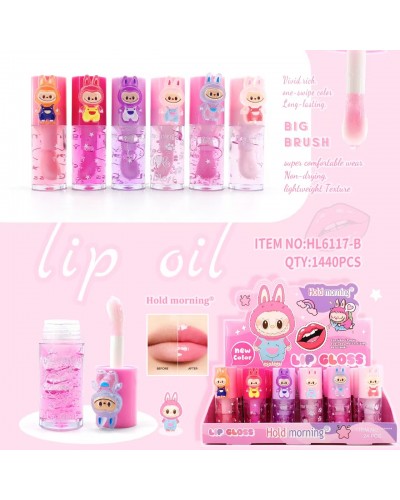 LIP GLOSS BIG BRUSH LABUBU HOLD MORNING HL6117-B x24 /CAJA
