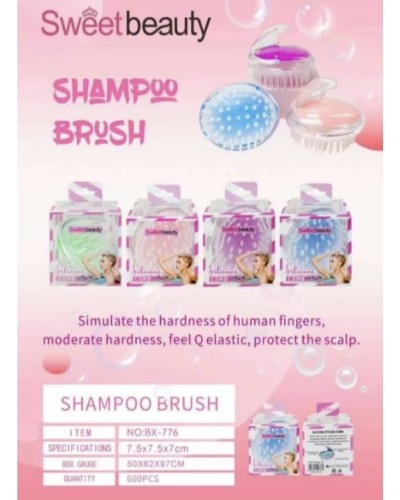 CEPILLO MASAJEADOR CAPILAR TRANSPARENTE SWEET BEAUTY 