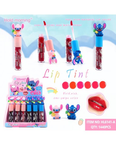 TINTA LIP GLOSS STITCH CON ZANAHORIA  HOLD MORNING HL6141-A x24 /CAJA