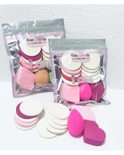 SET ESPONJA KISS LOVELY 13PCS
