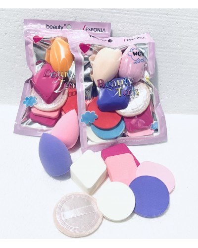 SET ESPONJA SWEET BEUATY 9PCS