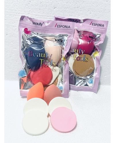 SET ESPONJA SWEET BEUATY 6PCS