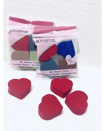 SET ESPONJA CORAZON 4PCS