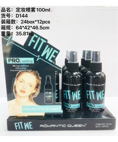 FIJADOR DE MAQUILLAJE FIT ME PRO SETTING ROMANTIC QUEEN 100ML D144 x12 /CAJA FIJADOR DE MAQUILLAJE FIT ME PRO SETTING ROMANTIC QUEEN 100ML D144 x12 /CAJA