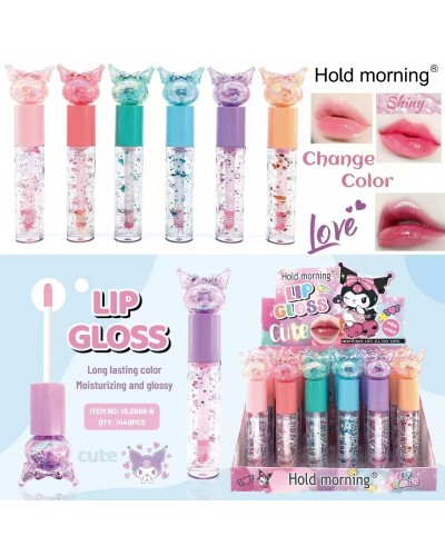 LIP GLOSS LABIAL KUROMI TONRNASOL HOLD MORNING HL5889B x24 /CAJA