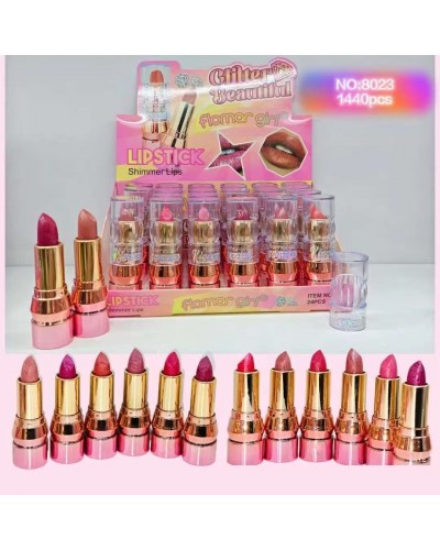 LABIAL MATTE GLITTER BEAUTIFUL FLOMAR GIRL 8023 x24 /CAJA