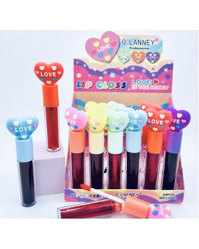 TINTA LABIAL CORAZON LOVE O'LANNEY LC643 x24 /CAJA