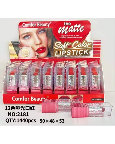 LABIAL MATTE SOFT COLOR COMFOR BEAUTY CX2181  x24 /CAJA