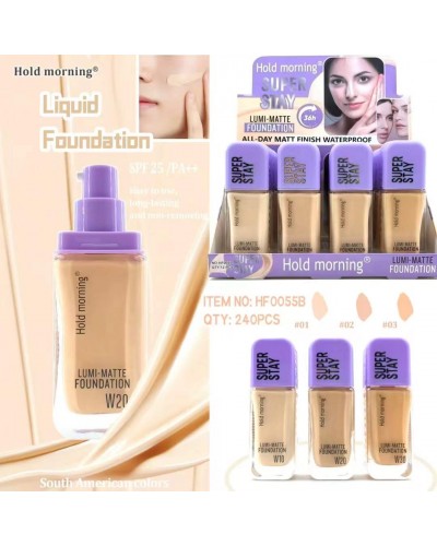 BASE VIDRIO SUPER STAY FOUNTATION MATTE HOLD MORNING HF0055B  x12 /CAJA