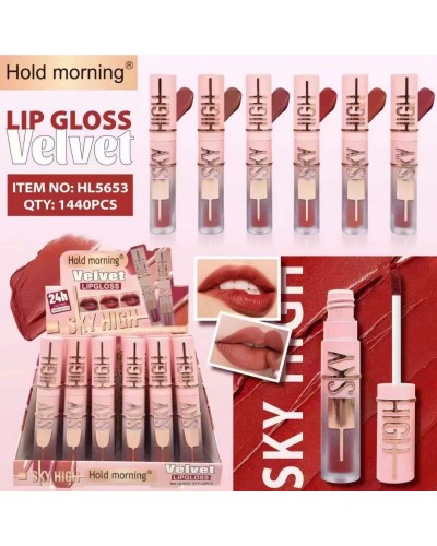 BRILLO MATTE SKY HIGH VELVET LIP GLOSS HOLD MORNING HL5653 x24 /CAJA