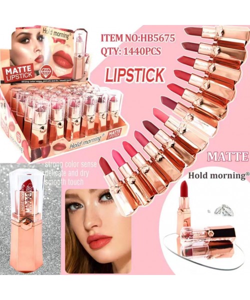 LABIAL MATTE DIAMANTE HOLD MORNING HB5675 x24 /CAJA LABIAL MATTE DIAMANTE HOLD MORNING HB5675 x24 /CAJA
