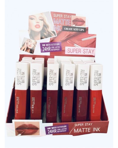BRILLO MATTE INK SUPER STAY 24H MAYBELLINE 8011 x24 /CAJA