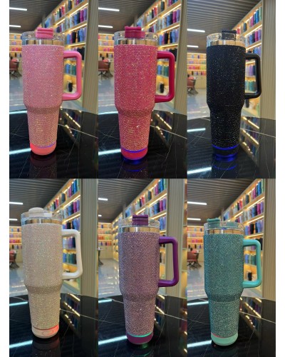 VASO TERMICO CON CORNETA BRILLANTE 1200ML