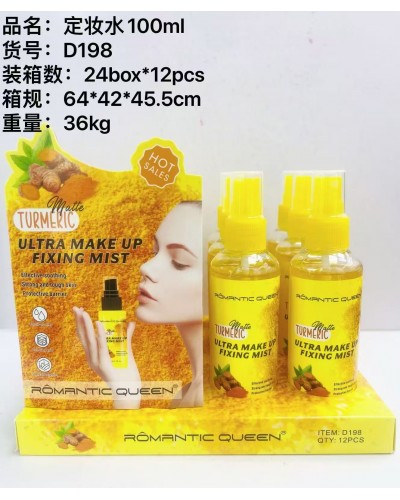 FIJADOR DE MAQUILLAJE MATTE TURMERIC ROMANTIC QUEEN 100ML D198 x12 /CAJA