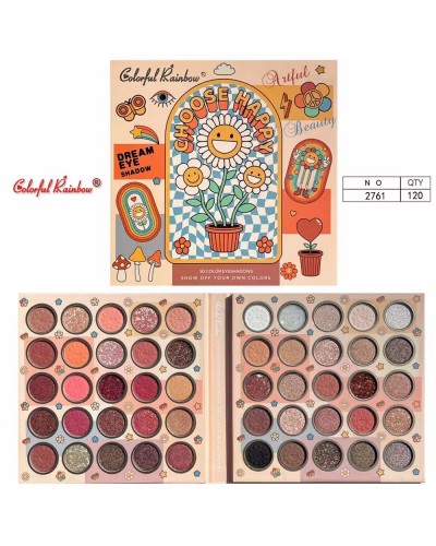 PALETA SOMBRA CHOOSE HAPPY COLORFUL RAINBOW  50 TONOS