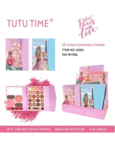 SOMBRA SURTIDAS 28TONOS  TIPO LIBRETAPARIS LOVE TUTU TIME 629H x12 /CAJA