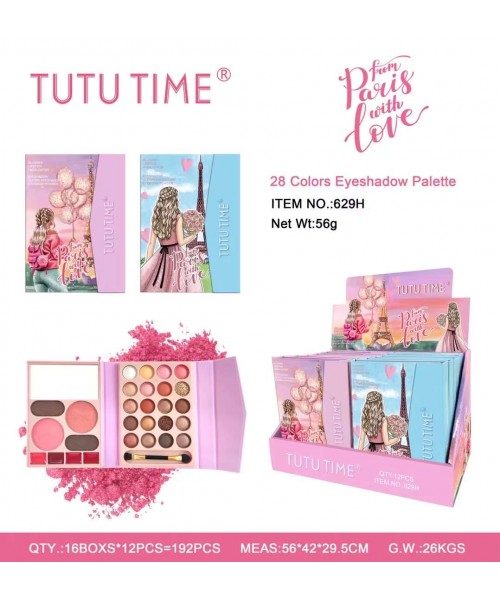 SOMBRA SURTIDAS 28TONOS TIPO LIBRETAPARIS LOVE TUTU TIME 629H x12 /CAJA SOMBRA SURTIDAS 28TONOS TIPO LIBRETAPARIS LOVE TUTU TIME 629H x12 /CAJA