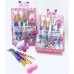 SET BROCHA COLA SIRENA CON ESPONJA KISS LOVELY 6PCS