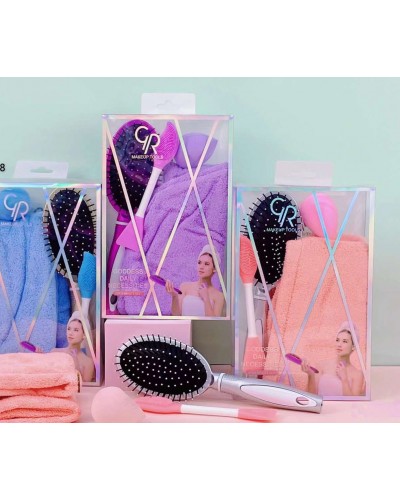 SET LIMPIEZA QR MAKEUP TOOLS 4PCS