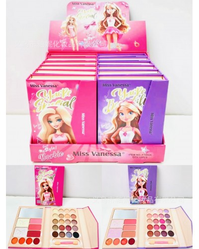SOMBRA SURTIDAS 29TONOS TIPO LIBRETA BARBIE MISS VANESSA F7002A x12 /CAJA