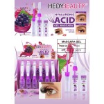 RIMEL TRANSPARENTE CON ACIDO HIALURONICO CON CEPILLO HEDY BEAUTY 3002 x24 /CAJA