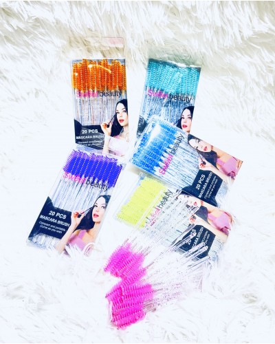 SET MINI CEPILLOS PARA CEJAS Y PESTAÑAS 20PCS