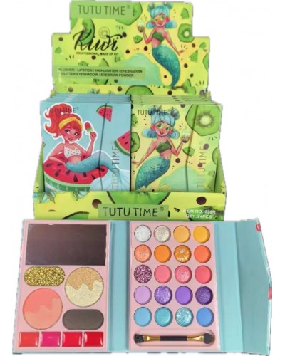 SOMBRA SURTIDAS 28TONOS TIPO LIBRETA KIWI TUTU TIME 629R  x12 /CAJA